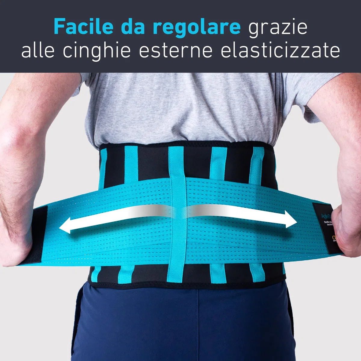 Clever Yellow Fascia lombare adatta a donne e uomini - Supporto terapeutico per la zona lombare - L'unico tutore certificato per il sollievo dal dolore lombare e la prevenzione degli infortuni - Large