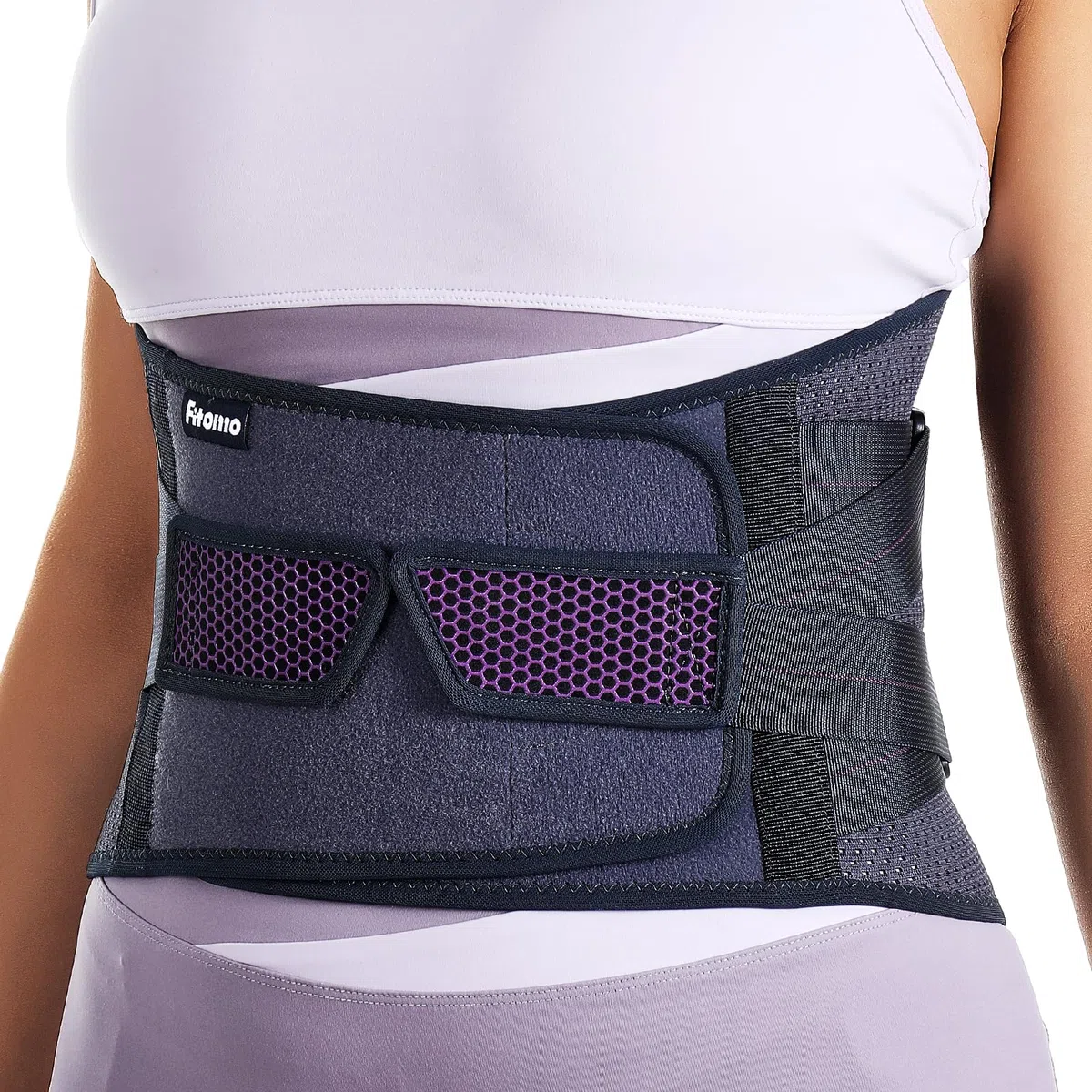 Fitomo Fascia Lombare Supporto Schiena per Donne, Busto Ortopedico Lombare per il dolore da Sciatica, Ernia del disco, Stenosi spinale, Fascia Elastica Lombare Regolabile