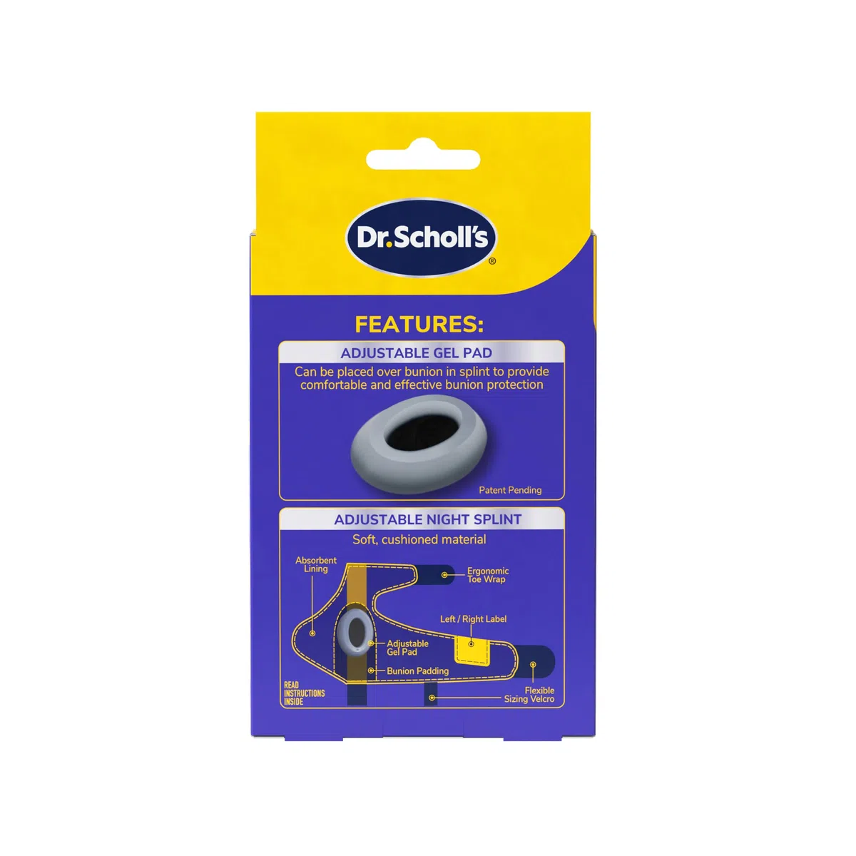 Dr. Scholl's Bunion Relief & Toe Corrector, 1 support set (1 left, 1 right)