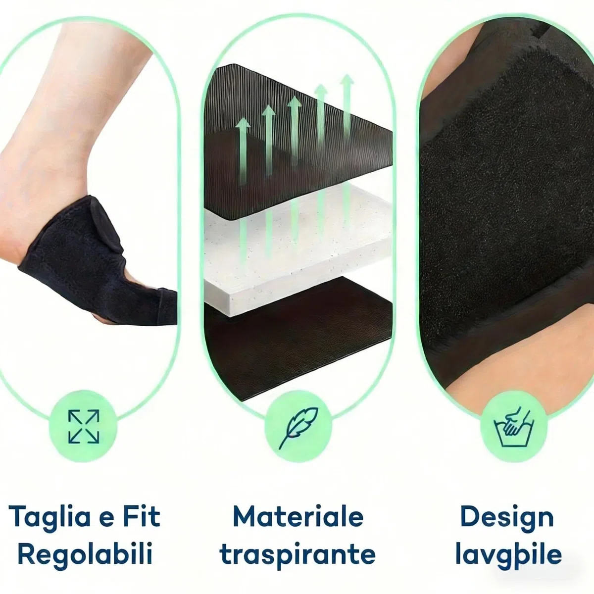 Ortolex Valgux Tutore | Correttore dell’alluce valgo (Hallux Valgus) 1 paio di stecche correttive per dita dei piedi, separatori regolabili unisex, protezioni per alluce e dita