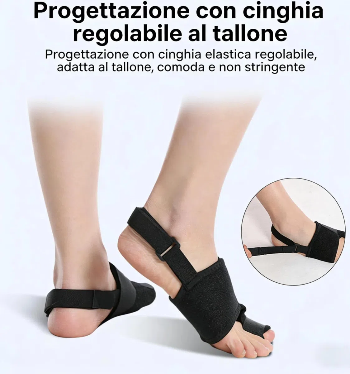 Ortolex Valgux Tutore | Correttore dell’alluce valgo (Hallux Valgus) 1 paio di stecche correttive per dita dei piedi, separatori regolabili unisex, protezioni per alluce e dita