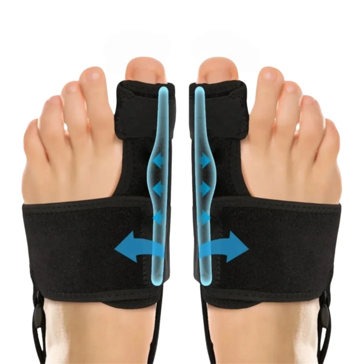 Generico Ortolex Valgux Tutore Correttore dell'Alluce Valgo (Hallux Valgus) 1 Paio di Stecche Correttive per Dita dei Piedi, Separatori Regolabili Unisex, Protezioni per Alluce e Dita