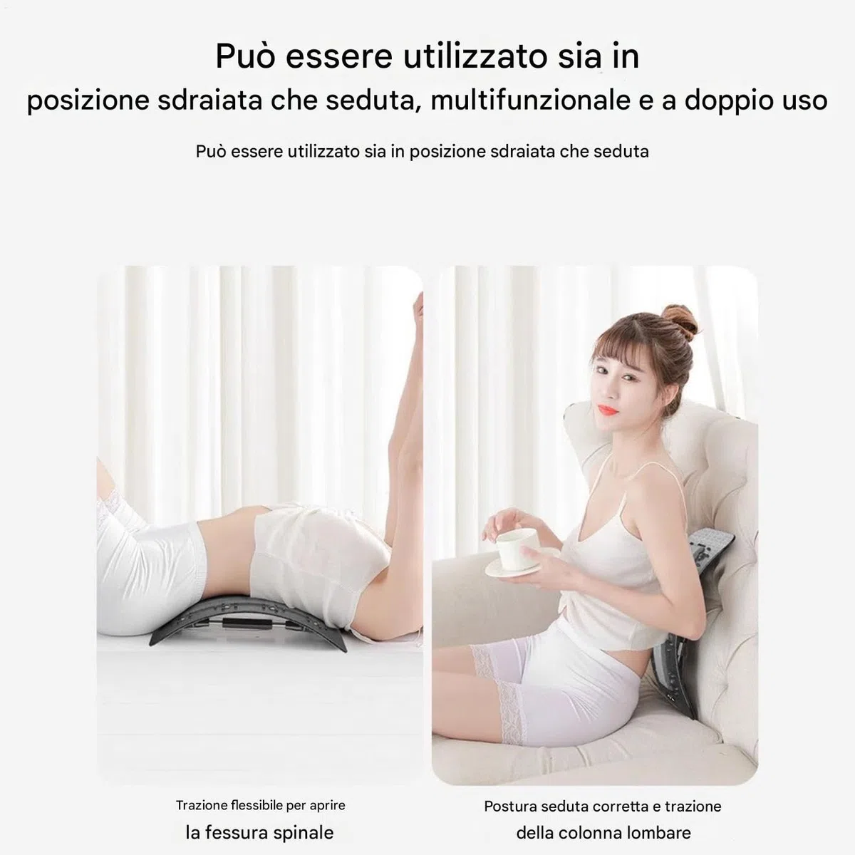 Allungatore Per Schiena | Schienale per Sbloccare la Schiena | Stretcher con Benefici Posturali per Pilates Yoga Casa Viaggio