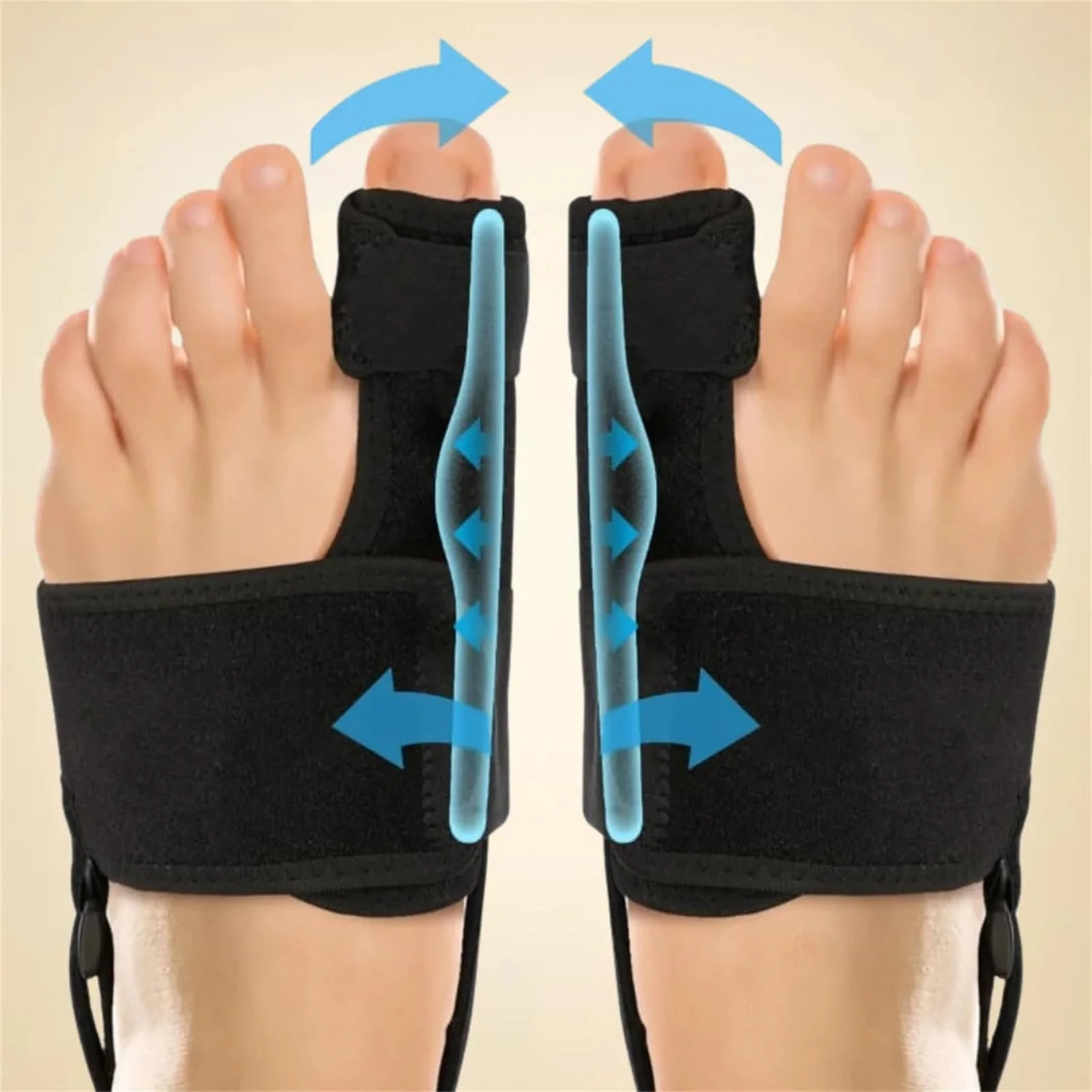Generico Ortolex Valgux Tutore, 1 paio di stecche correttive per dita dei piedi, Correttore dell’alluce valgo (Hallux Valgus) separatori regolabili unisex, protezioni per alluce e dita