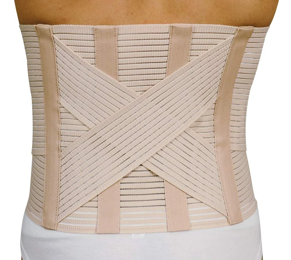 MANIFATTURA BERNINA Sana 5175 (Taglia 3) - Fascia Elastica Schiena Corsetto Lombare Ortopedico steccato millerighe