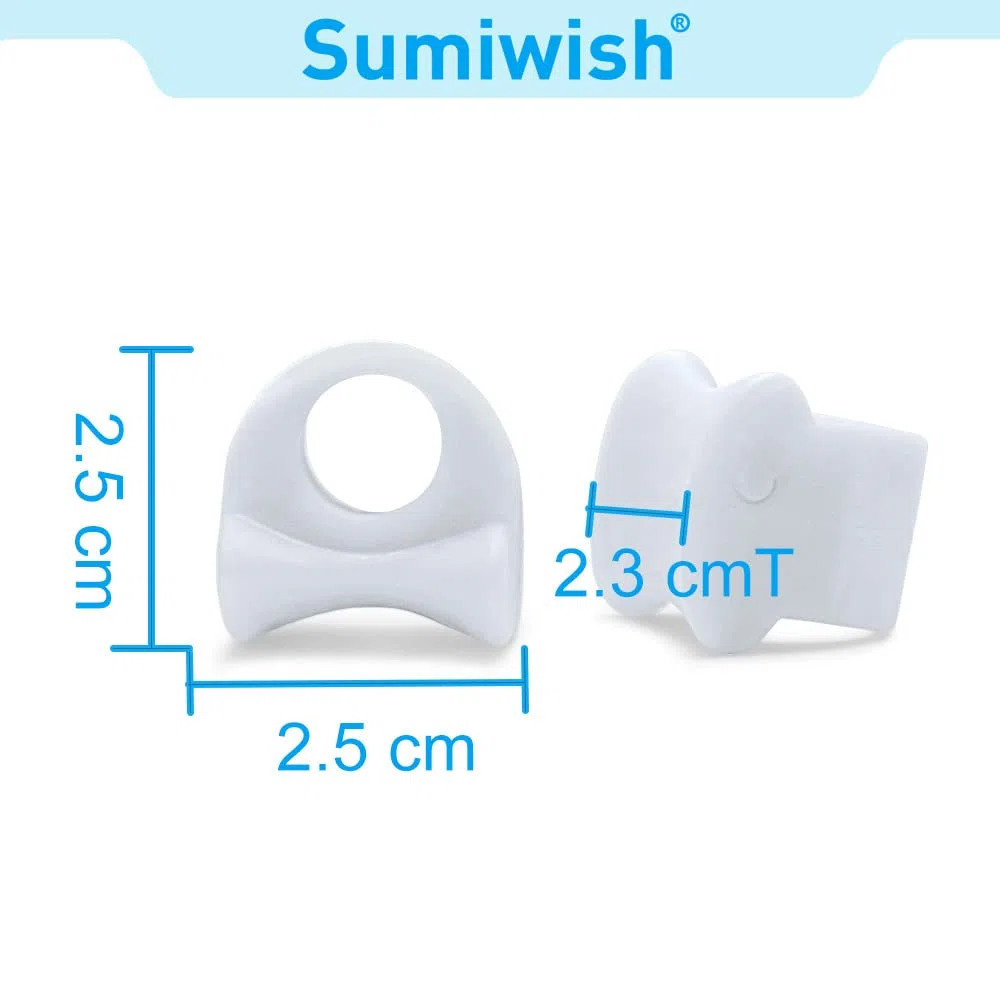 Sumiwish [10x] Separatore Dita Piede, Alluce Valgo Correttore, Gel Separatore Dita per Alluce Valgo, Punta Sovrapposta, Bambino - Trasparente