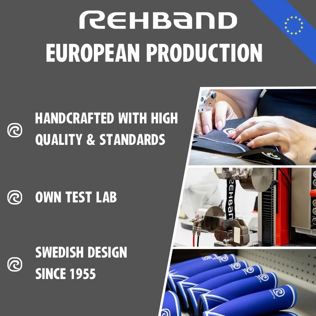 Bendaggio per polpacci in neoprene Rehband 1 pezzo o 1 paio, bendaggio compressivo per polpaccio e stinco, parastinchi per stacchi