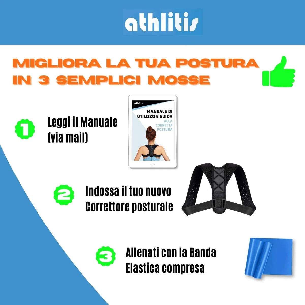 Correttore Postura Uomo Donna, DISP. MEDICO CE, Fascia Posturale Spalle e Schiena Traspirante Regolabile, Supporto per Schiena Dritta e Raddrizza Spalle, + Fascia Elastica ed E-Book