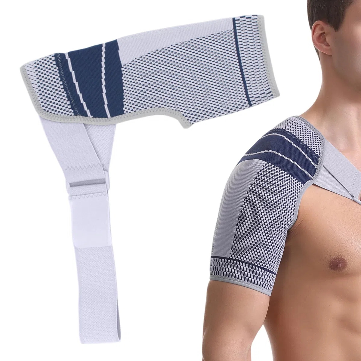 Sollievo dal Dolore della Cuffia dei rotatori della Manica di Compressione Traspirante del tutore per Spalla Regolabile