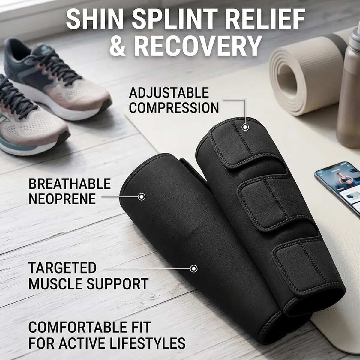 MEISO Supporto per Polpacci, Polpaccera Compressione, Fasce a Compressione per Polpaccio, Gambaletti Compressione Regolabile, per Sport, Calcio, Corsa, Ciclismo, Circolazione Gambe, Vene Varicose