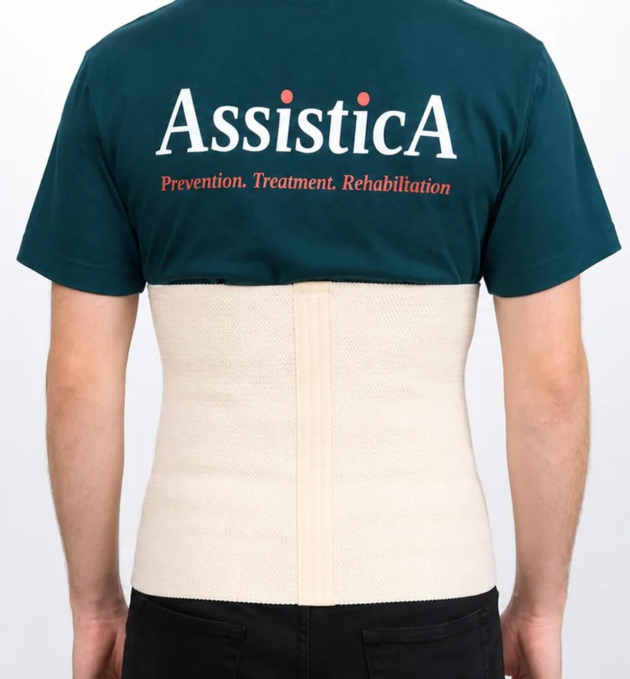 Fascia Termica per Schiena e Reni, con Lana Merino, Angora e Cotone, Cintura Elastica Scaldareni per Donna e Uomo, Scaldaschiena Termico per Zona Lombare (Medium)
