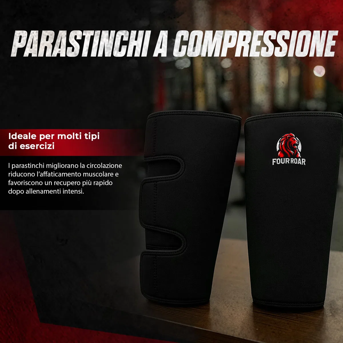 Parastinchi CrossFit in Neoprene da 7 mm | Paratibie Traspiranti Facili da Indossare e Togliere | Protezioni per Stinchi per Stacchi da Terra, Powerlifting