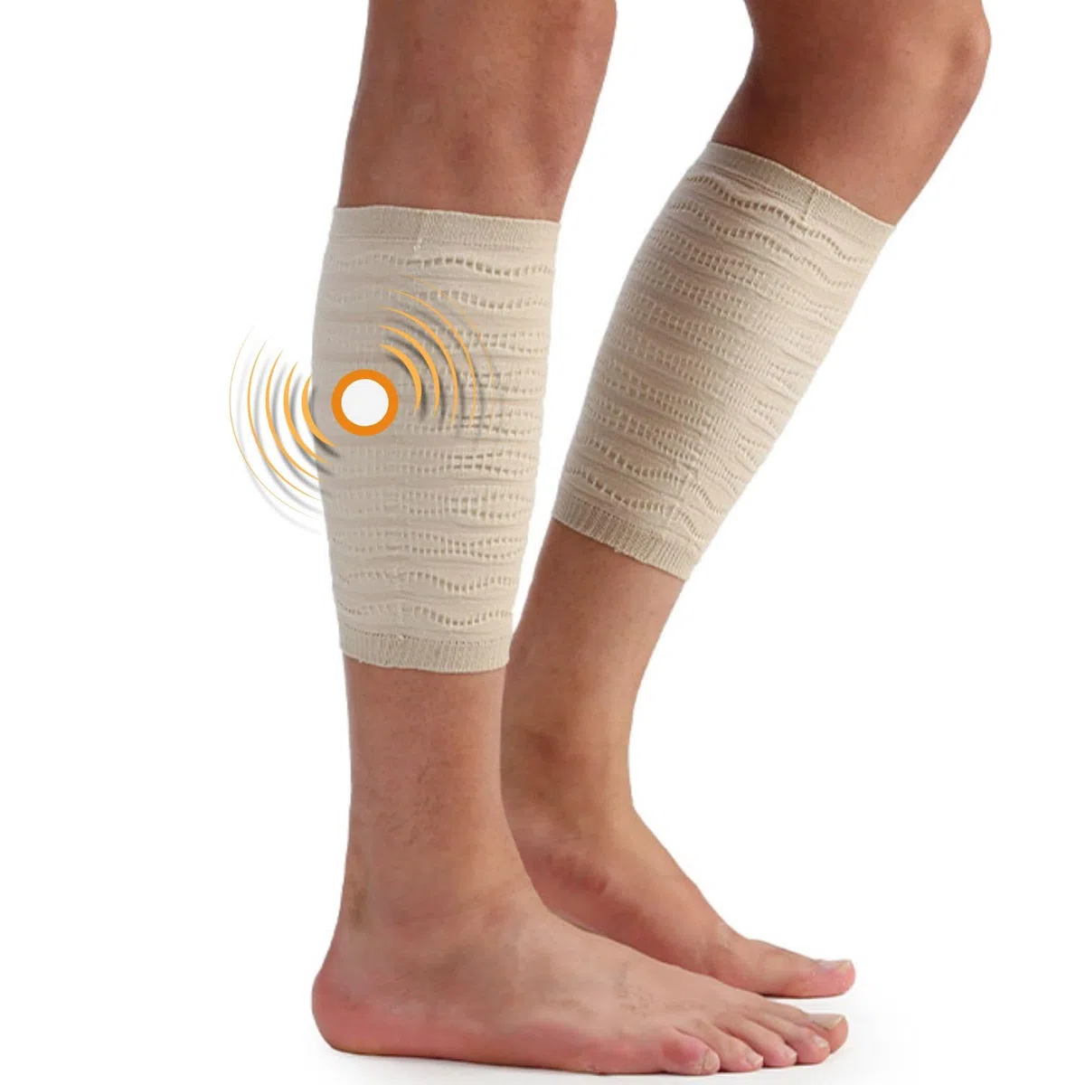 Fascia Elastica Polpaccio Elettro Magnetoterapia - Strappo Muscolare, Circolazione Gambe, Gambe Gonfie, Dispositivo Medico Detraibile - Made in Italy