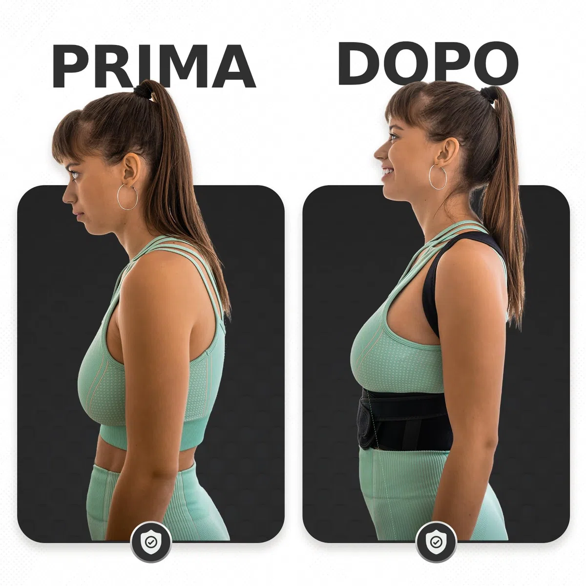 Roar® Busto correttore posturale uomo donna – Fascia posturale spalle e schiena – Raddrizza schiena e spalle – Dispositivo postura corretta traspirante regolabile