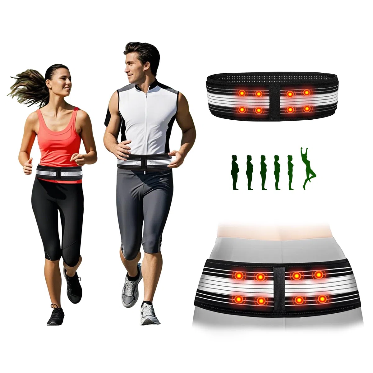 Fascia Lombare Supporto Schiena con Magneti, Cintura Sacroiliaca per Alleviare il mal di Schiena Regolabile Supporto Sciatica per l'anca per Uomo Donna Sollievo dal Dolore Sciatico Lombare e Pelvico