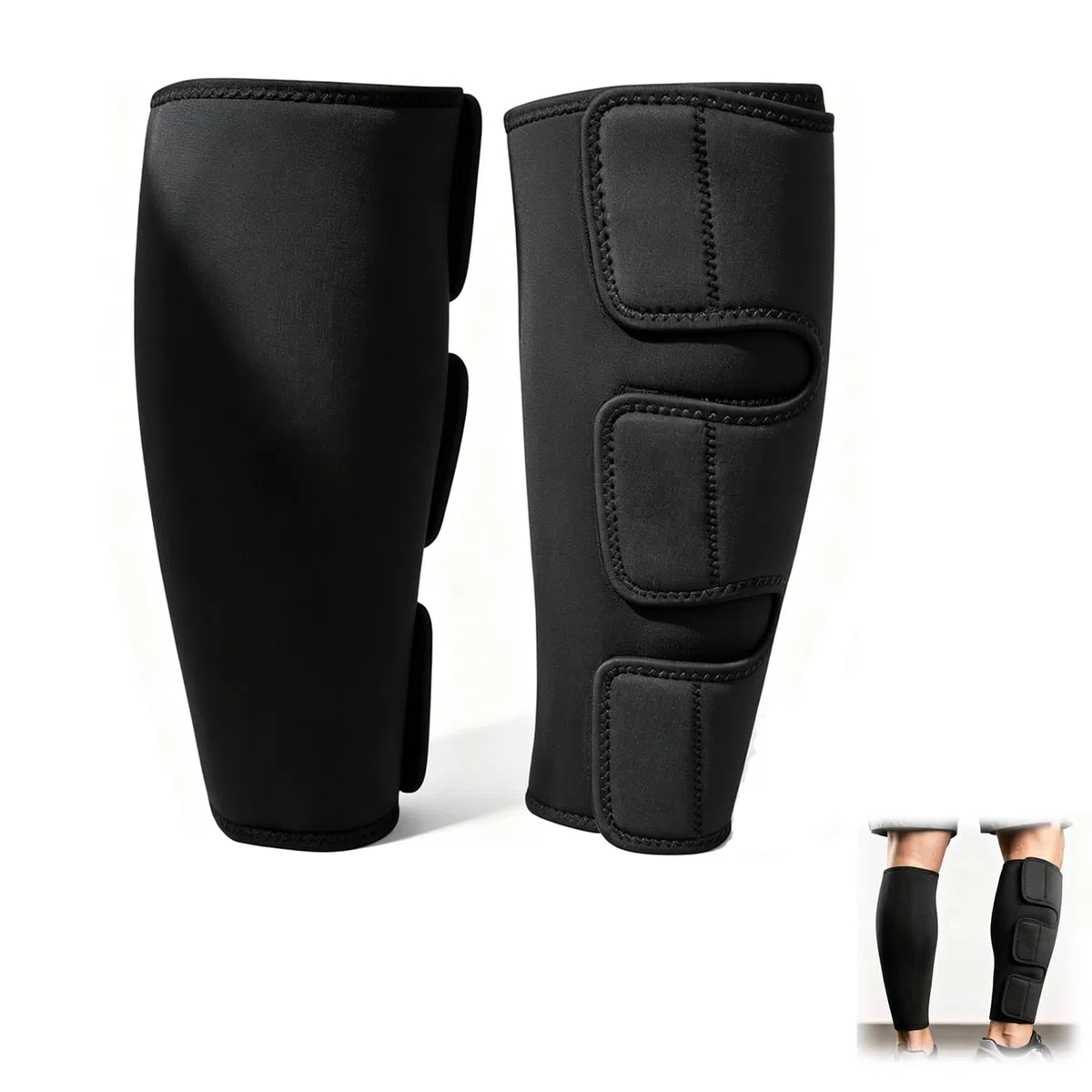 MEISO Supporto per Polpacci, Polpaccera Compressione, Fasce a Compressione per Polpaccio, Gambaletti Compressione Regolabile, per Sport, Calcio, Corsa, Ciclismo, Circolazione Gambe, Vene Varicose