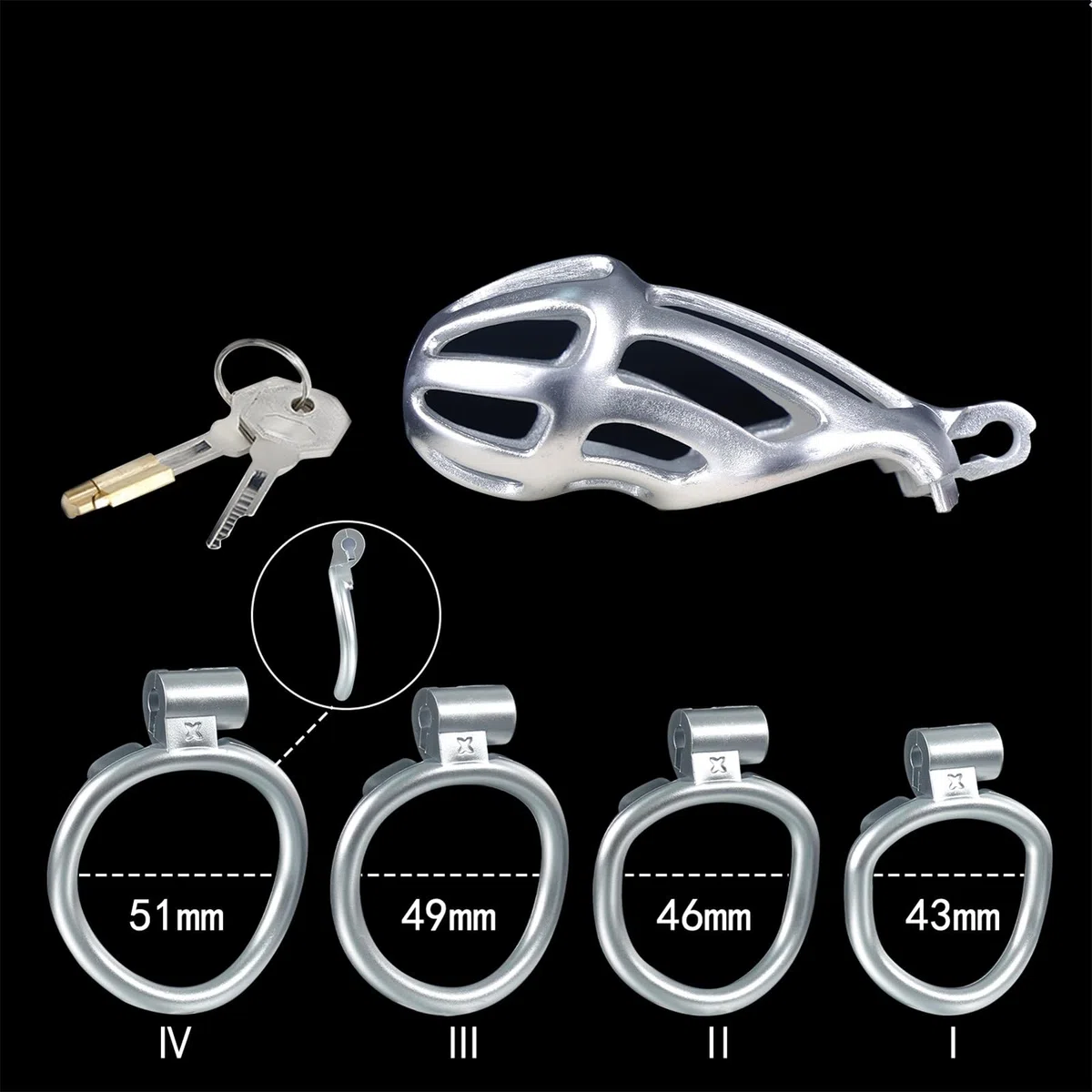 ETOMEY Gabbia di protezione del Mollet (argento) A75-48 (XXL)