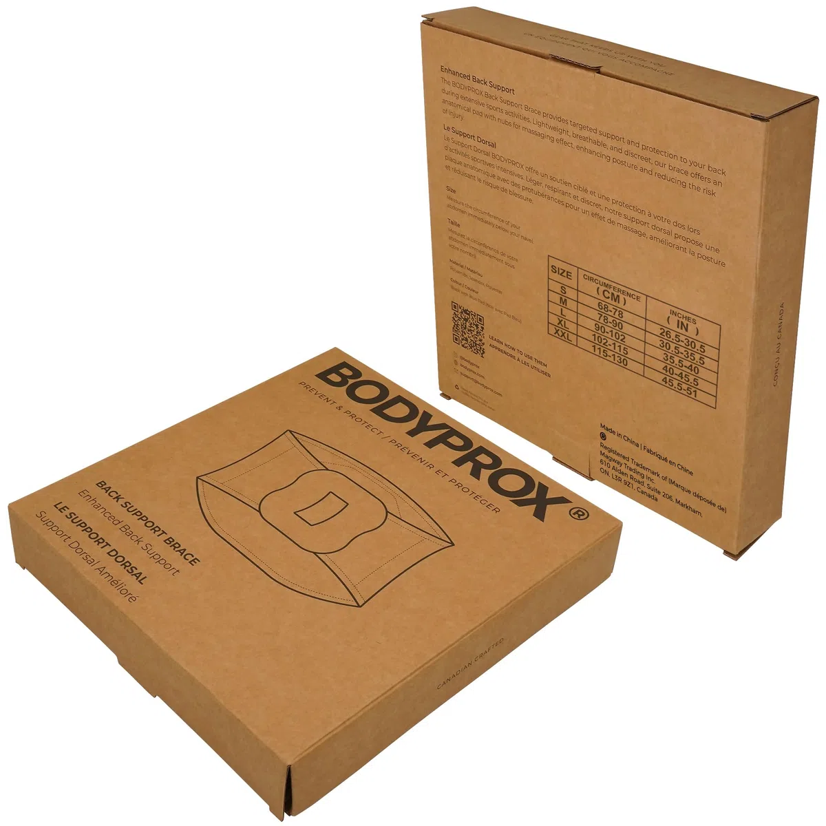 Bodyprox Tutore Regolabile Schiena – con Protezione Lombare Superiore, Tessuto che Traspira e Comprime, Perfetto per Sport e Uso Quotidiano, Unisex (L)
