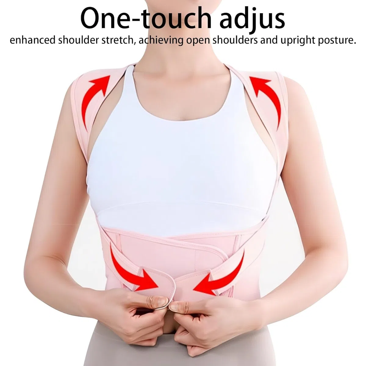 HYJO Correttore Posturale Spalle Schiena, Correttore Postura Uomo Donna, Fascia Posturale Spalle e Schiena Traspirante, Sollievo dal Dolore alla schiena e alla Cervicale, Rosa