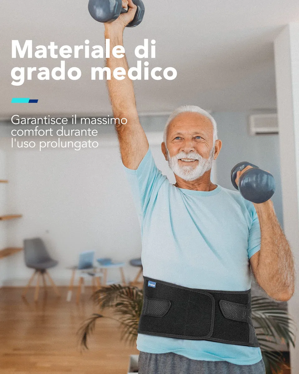 Fitomo Fascia Lombare Supporto Schiena per Uomini e Donne, Busto Ortopedico Lombare per il dolore da Sciatica, Ernia del disco, Stenosi spinale, Fascia Elastica Lombare Regolabile