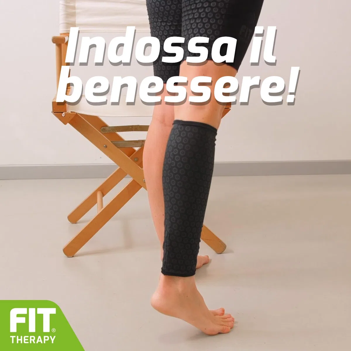 FIT THERAPY - Polpaccera compressione uomo e donna- Dispositivo medico per circolazione e gambe gonfie - Dolori muscolari e articolari - Senza farmaci, traspirante, lavabile fino a 300 volte