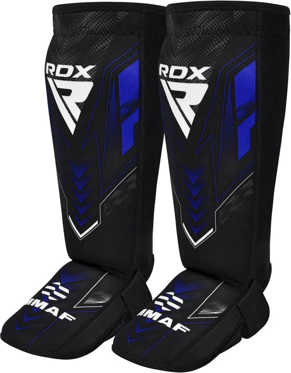 RDX IMMAF - Parastinchi in neoprene per competizioni, per sparring e grpling, MMA, kickboxing, arti marziali miste, protezione professionale per stinchi e collo del piede, unisex, allenamento in
