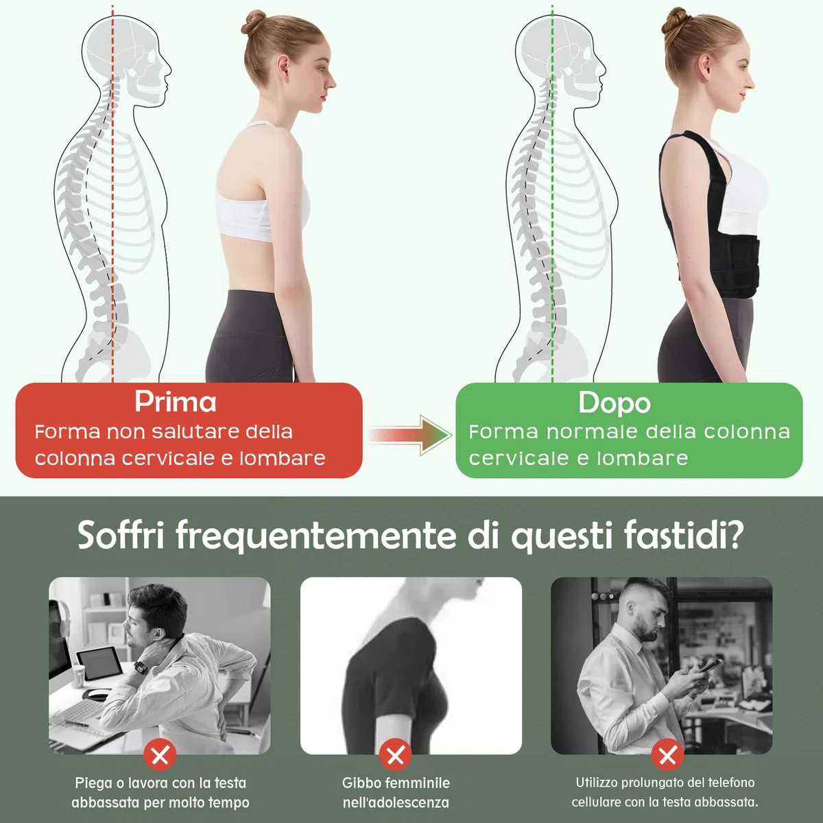 MRLI Fascia Posturale Spalle Schiena Uomo: Lombare Supporto Postura Donna - Busto Schiena Dritta Correttore Postura Tutore - Cintura di Correzione Della Postura Regolabile Nero XL