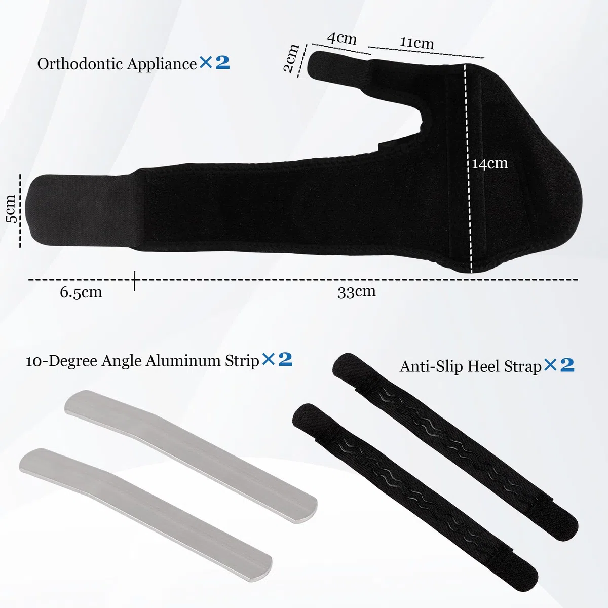 Alluce Valgo Correttore, con 2 Barre Angolari,Tutore Alluce Valgo con Cuscinetto in Silicone, Giorno e Notte, Regolabile Correttore Dei Piedi per Donna e Uomo (1 Paio)