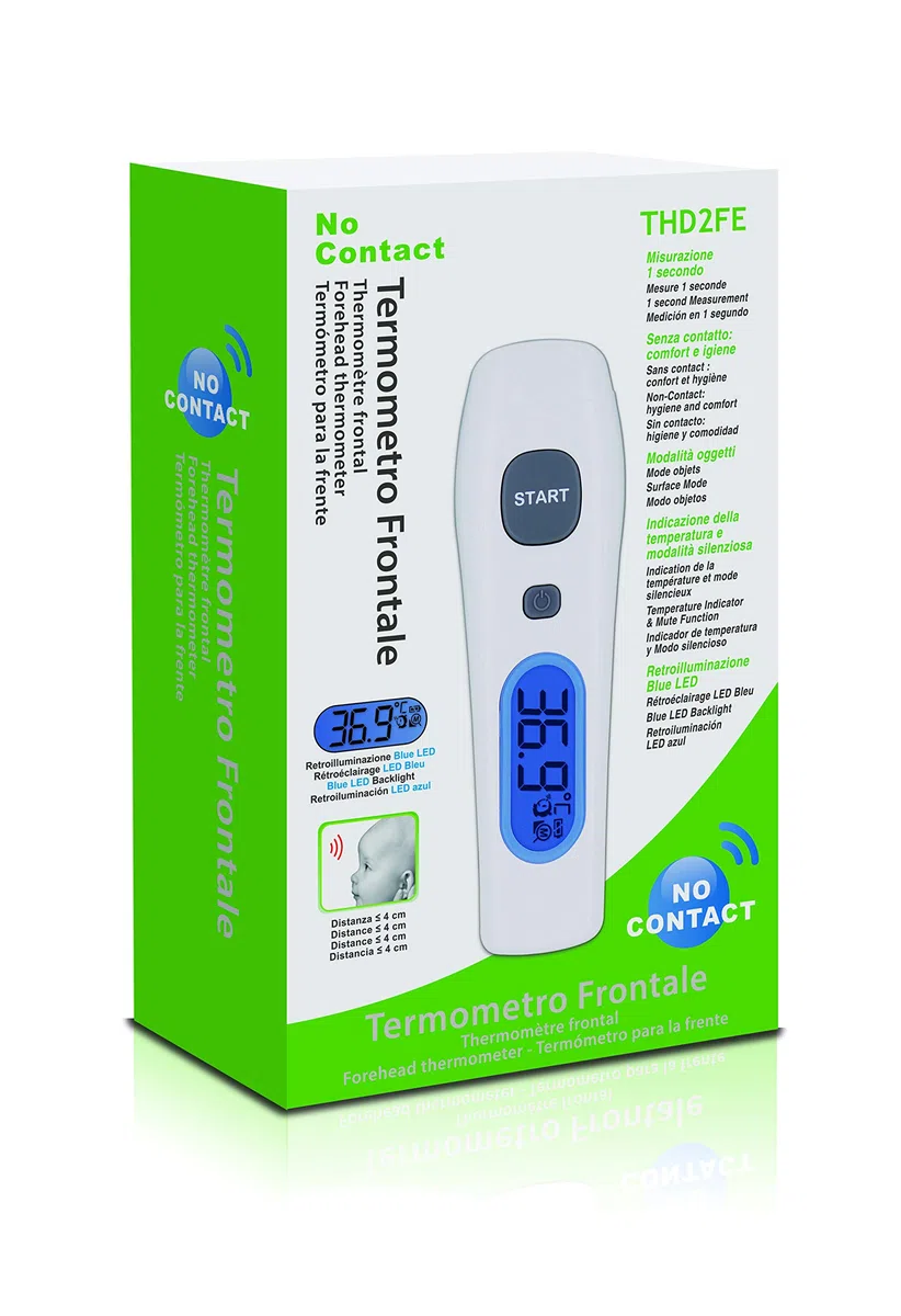 Chicco Radiant Termometro digitale infrarossi senza contatto, per fronte, liquidi e ambiente