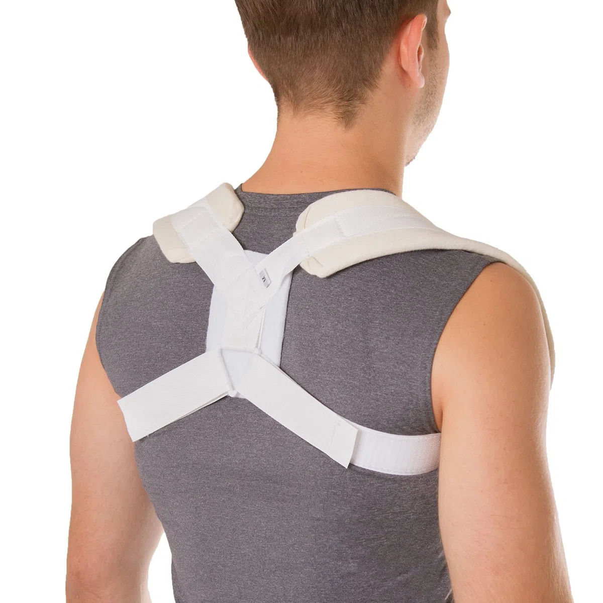 BraceAbility Figura 8 Correttore di clavicola e postura correttore | Imbracatura della clavicola rotta per lesioni e fratture, cinghia di supporto (grande)