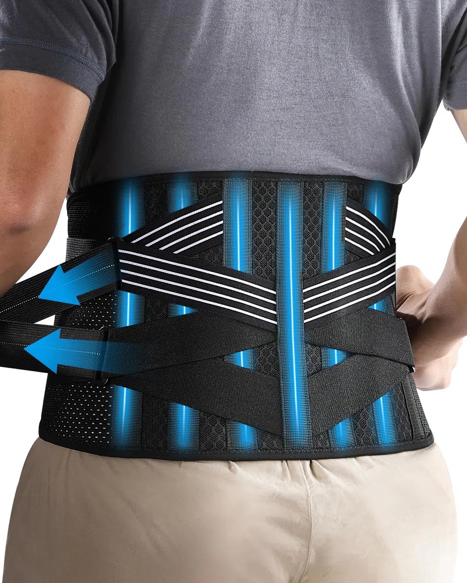 Fitomo Fascia Lombare Supporto Schiena per Uomini e Donne, Busto Ortopedico Lombare per il dolore da Sciatica, Ernia del disco, Stenosi spinale, Fascia Elastica Lombare Regolabile