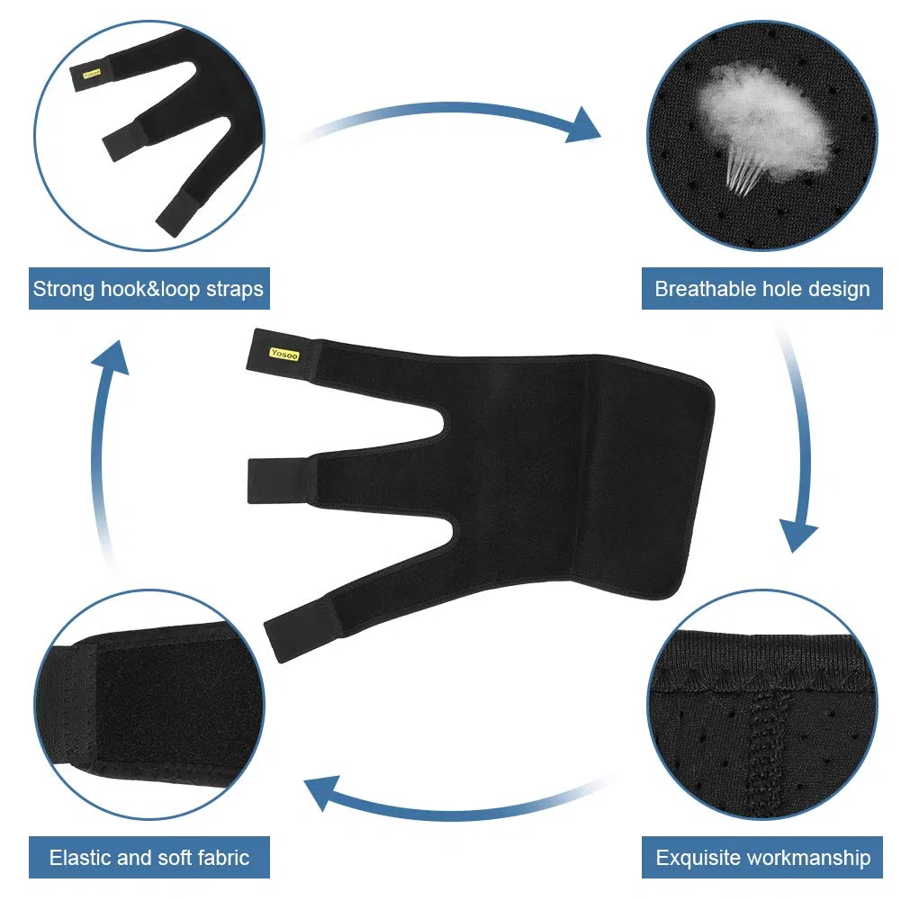 Yosoo Health Gear Fascia Elastica Polpaccio Regolabile, Coppia di Vitello Compressione Manica con Chiusura a Strappo in Neoprene e Cinghie a Strappo, per Correre, Aumenta la Circolazione di Sangue