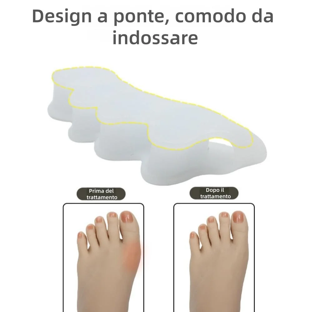 MEIION distanfix alluce valgo,per Uomini e Donne, Morbido Supporto,materiale in silicone,Comfort,Indicato per l'alluce valgo