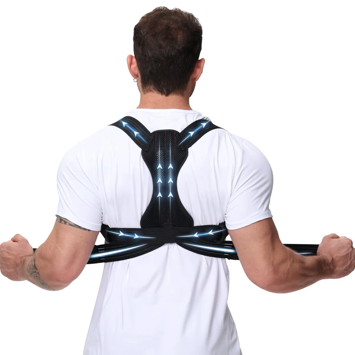 Correttore Postura Uomo Donna, Fascia Posturale Spalle e Schiena Traspirante,Schiena Dritta,Postura Donna,Busto Correttore Posturale,Fascia Posturale,Supporto Lombare,Nero(M)