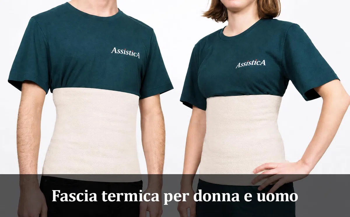 Fascia Termica per Schiena e Reni, con Lana Merino, Angora e Cotone, Cintura Elastica Scaldareni per Donna e Uomo, Scaldaschiena Termico per Zona Lombare (Medium)