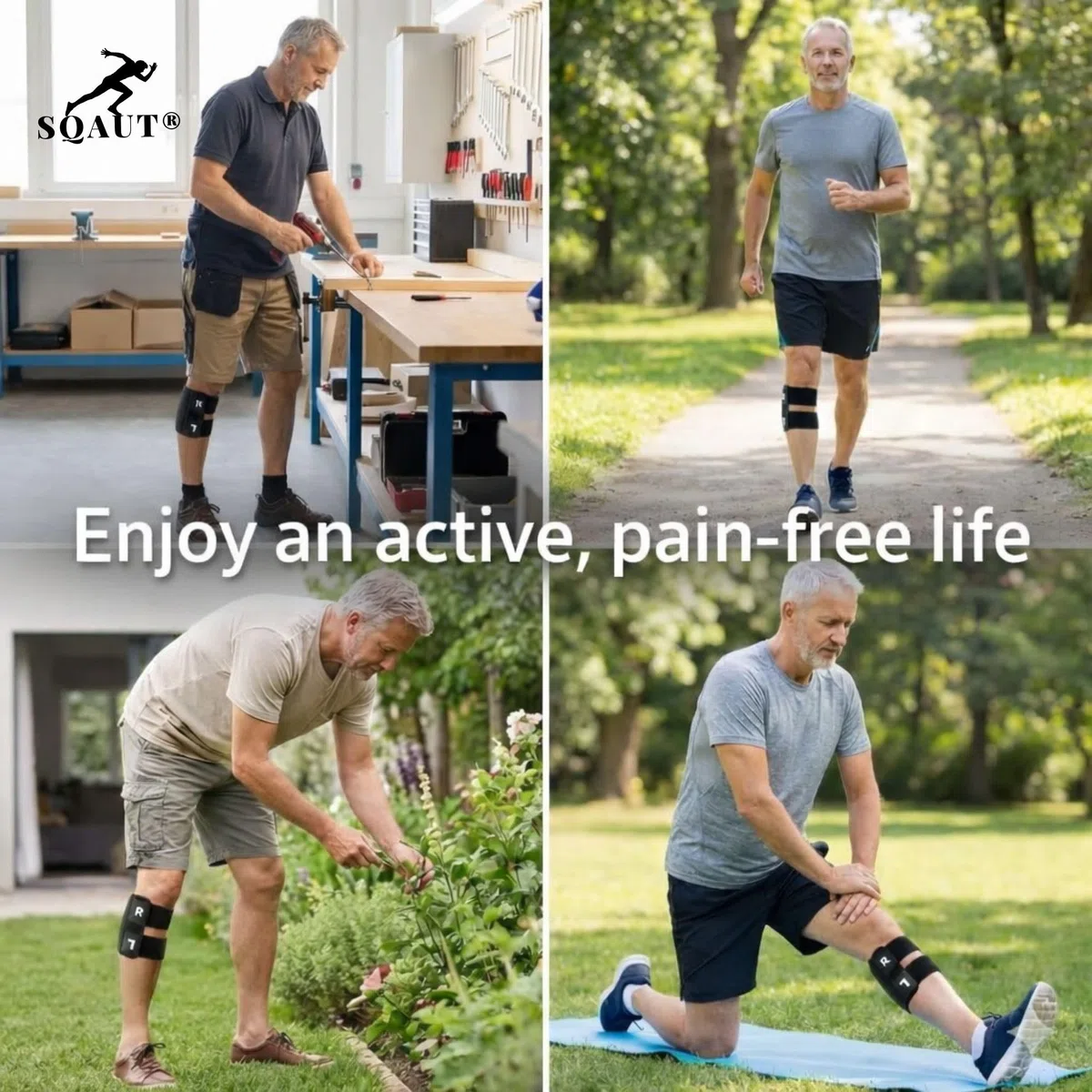 Ginocchiera per agopressione contro sciatica e mal di schiena, per alleviare il dolore del nervo sciatico, lombare e fianchi, compressione per alleviare la sciatica, fascia per polpaccio