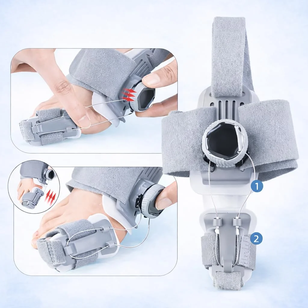 ARIAPAD STRETCH - Correttore Alluce Valgo con Stretching a Tensione Regolabile – Tutore e Divaricatore per Alluce Valgo – Separatore per Piede Destro e Sinistro – 1 Pezzo