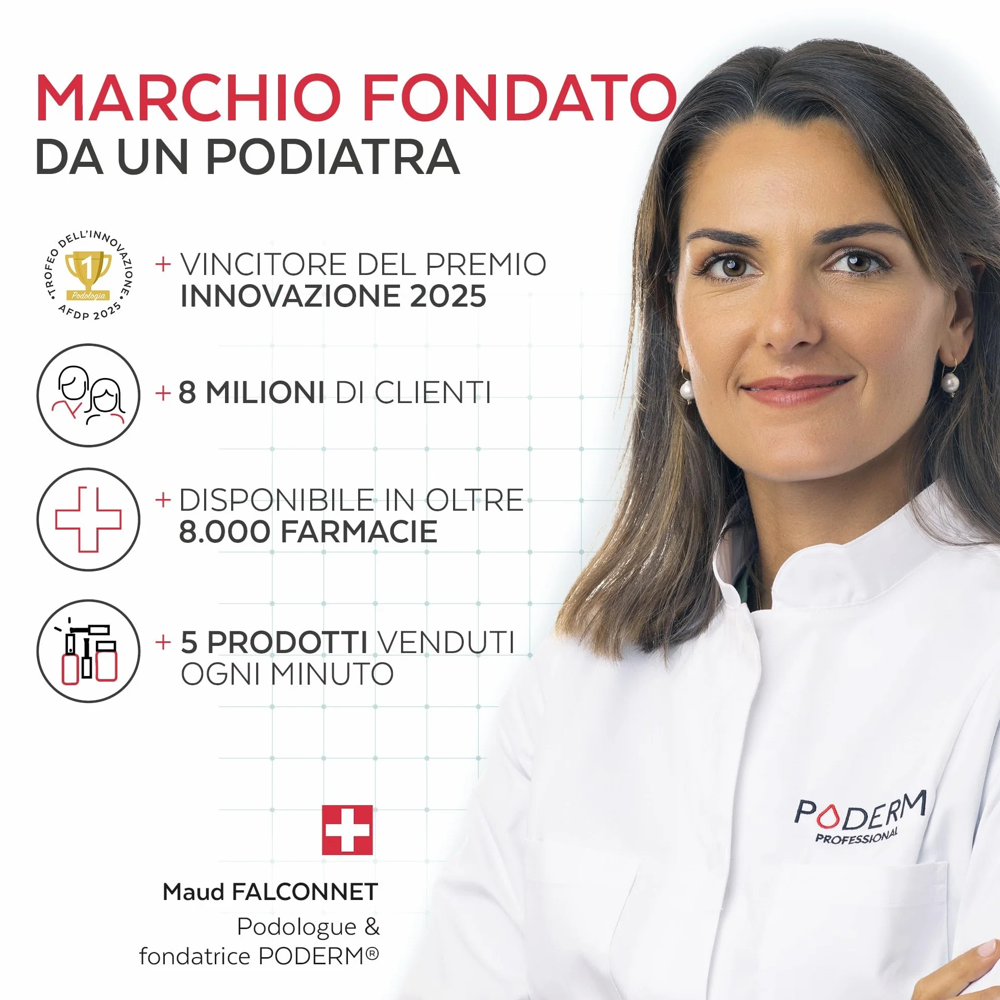 PODERM - Alluce Valgo Protezione con il Gel di Arnica Brevettata - Ortesi del Piede - Assorbimento degli urti e Sollievo Immediato dal Dolore - Principi Attivi 100% Naturali - Swiss Lab