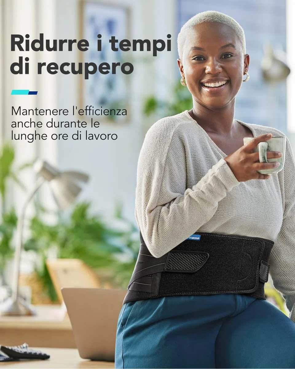 Fitomo Fascia Lombare Supporto Schiena per Uomini e Donne, Busto Ortopedico Lombare per il dolore da Sciatica, Ernia del disco, Stenosi spinale, Fascia Elastica Lombare Regolabile