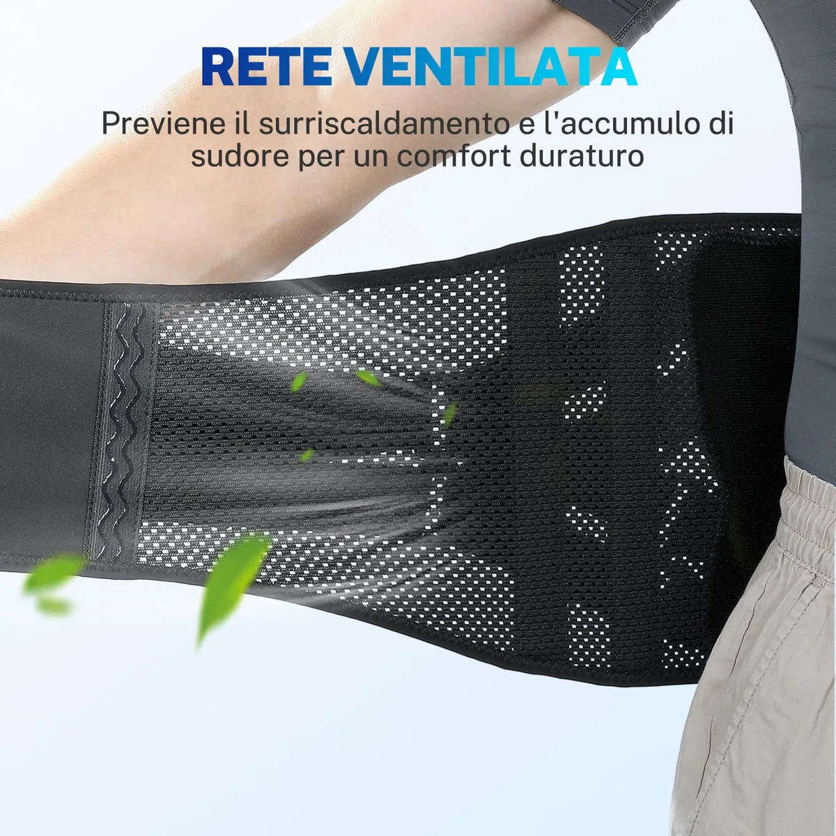 Fitomo Fascia Lombare Supporto Schiena e Postura, Supporto 3D con Stecche in Fibra di Carbonio Ergonomica, Ideale per Ufficio, Lavoro Pesante, Sciatica e Seduta Prolungata,L