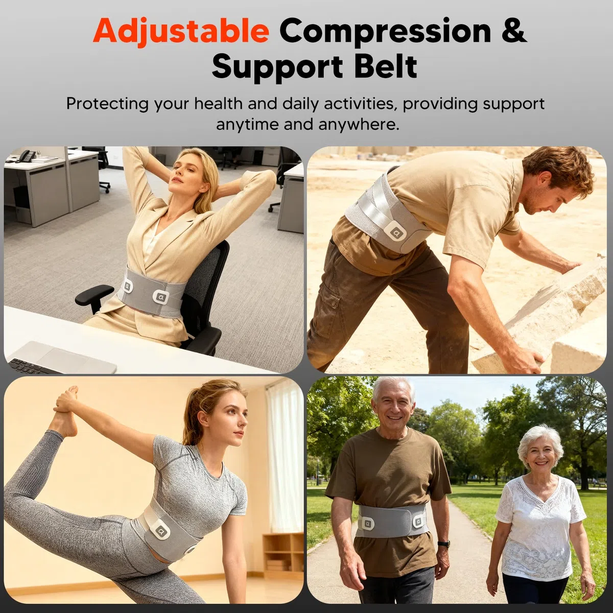 arboleaf Fascia Lombare Supporto con Riscaldante & Stecche Rimovibili, Busto Ortopedico Lombare, Fascia Elastica Lombare per Uomo e Donna, Supporto Ergonomico, Confortevole e Traspirante - XL