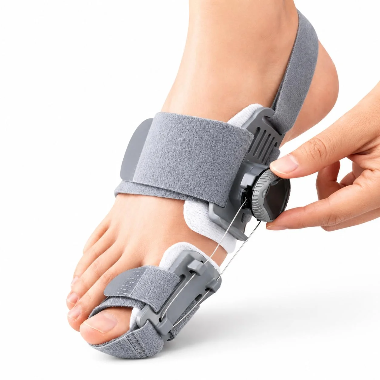 ARIAPAD STRETCH - Correttore Alluce Valgo con Stretching a Tensione Regolabile – Tutore e Divaricatore per Alluce Valgo – Separatore per Piede Destro e Sinistro – 1 Pezzo