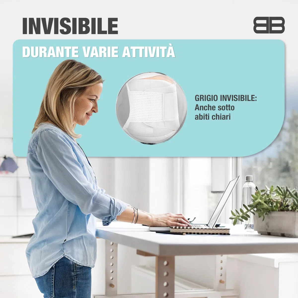 BACK BODYGUARD fascia lombare supporto schiena - corsetto lombare-fascia lombare ortopedico - fascia schiena lombare per Uomo e Donna-varie dimensioni