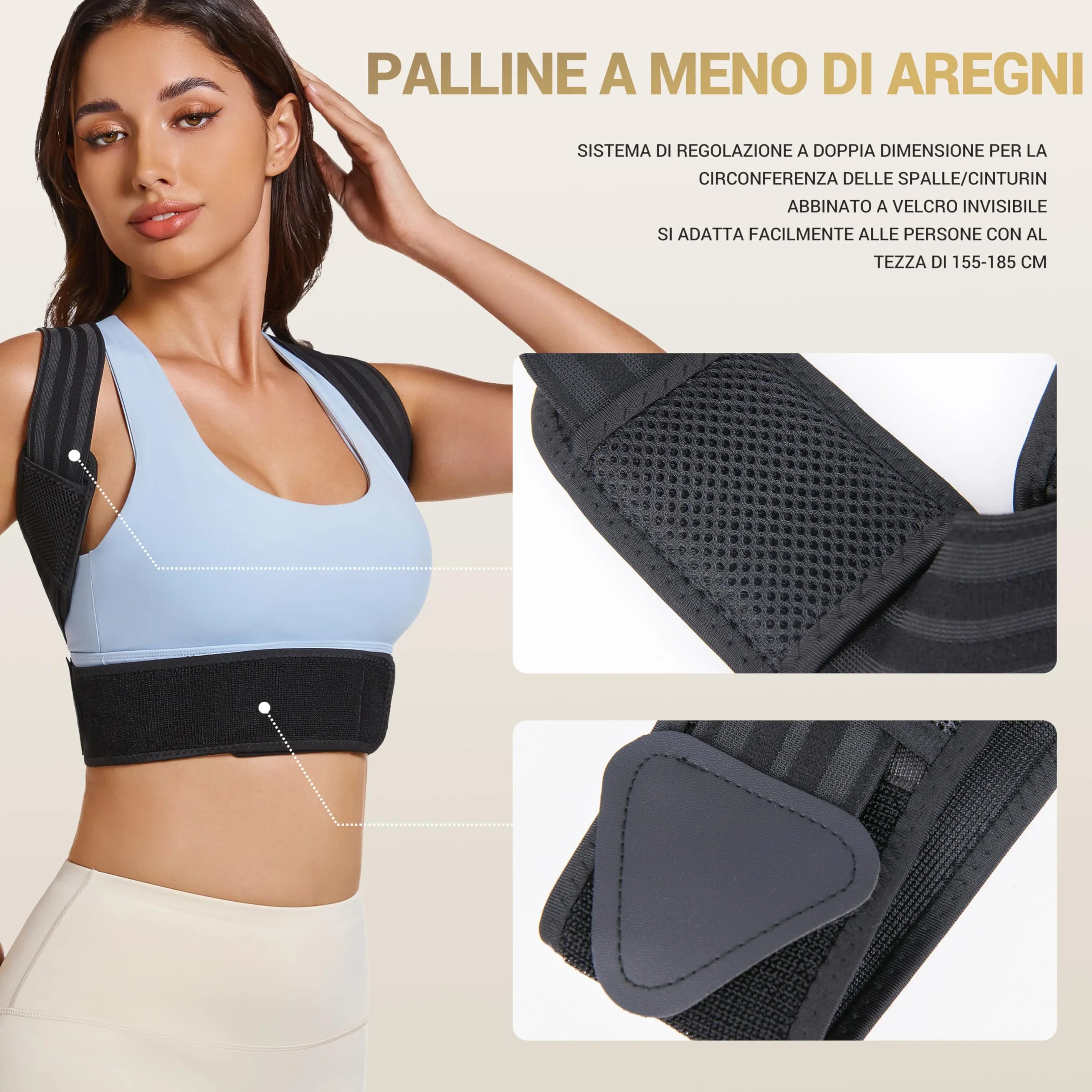 posturale per uomini e donne per migliorare la postura e alleviare il dolore Nuovo supporto lombare, supporto per il collo e la schiena