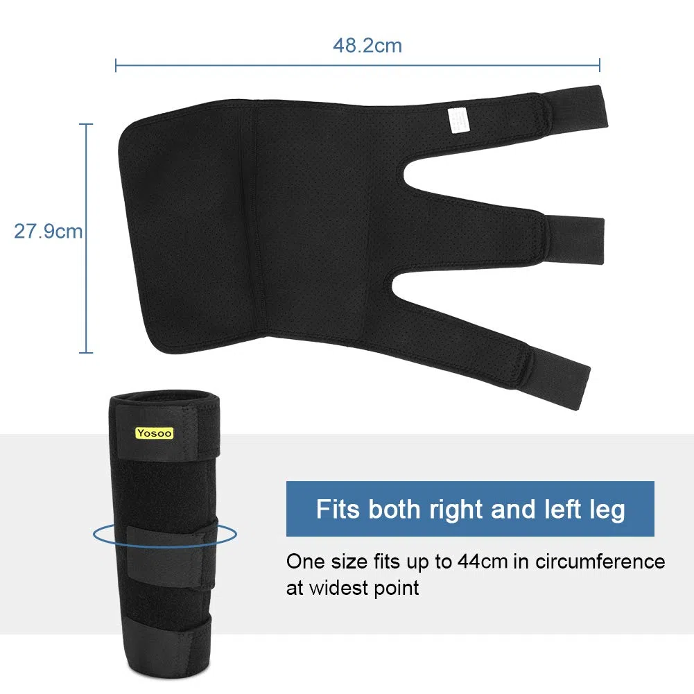 Yosoo Health Gear Fascia Elastica Polpaccio Regolabile, Coppia di Vitello Compressione Manica con Chiusura a Strappo in Neoprene e Cinghie a Strappo, per Correre, Aumenta la Circolazione di Sangue