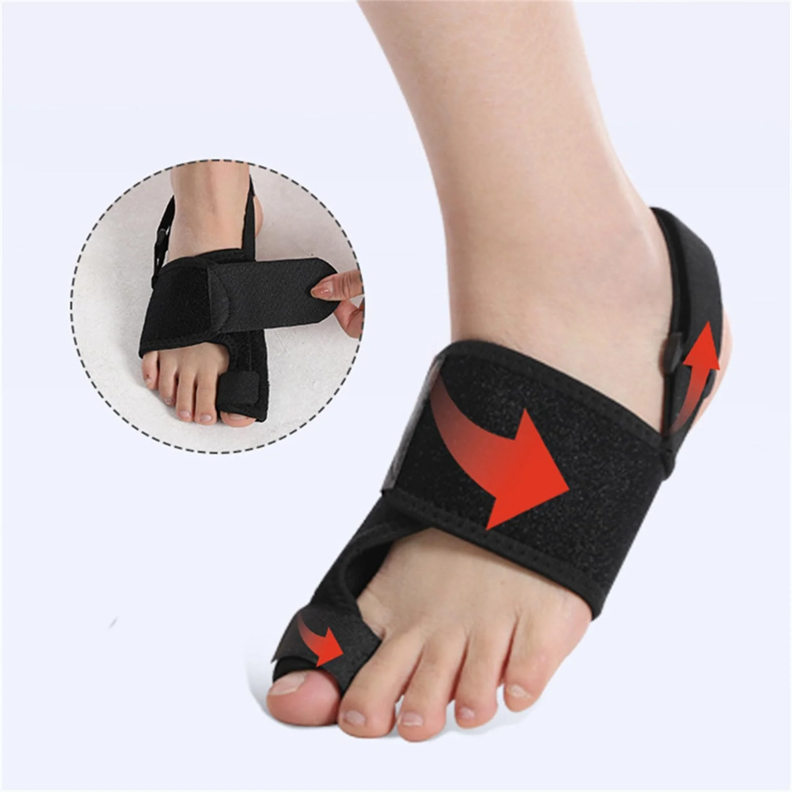 Generico Ortolex Valgux Tutore, 1 paio di stecche correttive per dita dei piedi, Correttore dell’alluce valgo (Hallux Valgus) separatori regolabili unisex, protezioni per alluce e dita