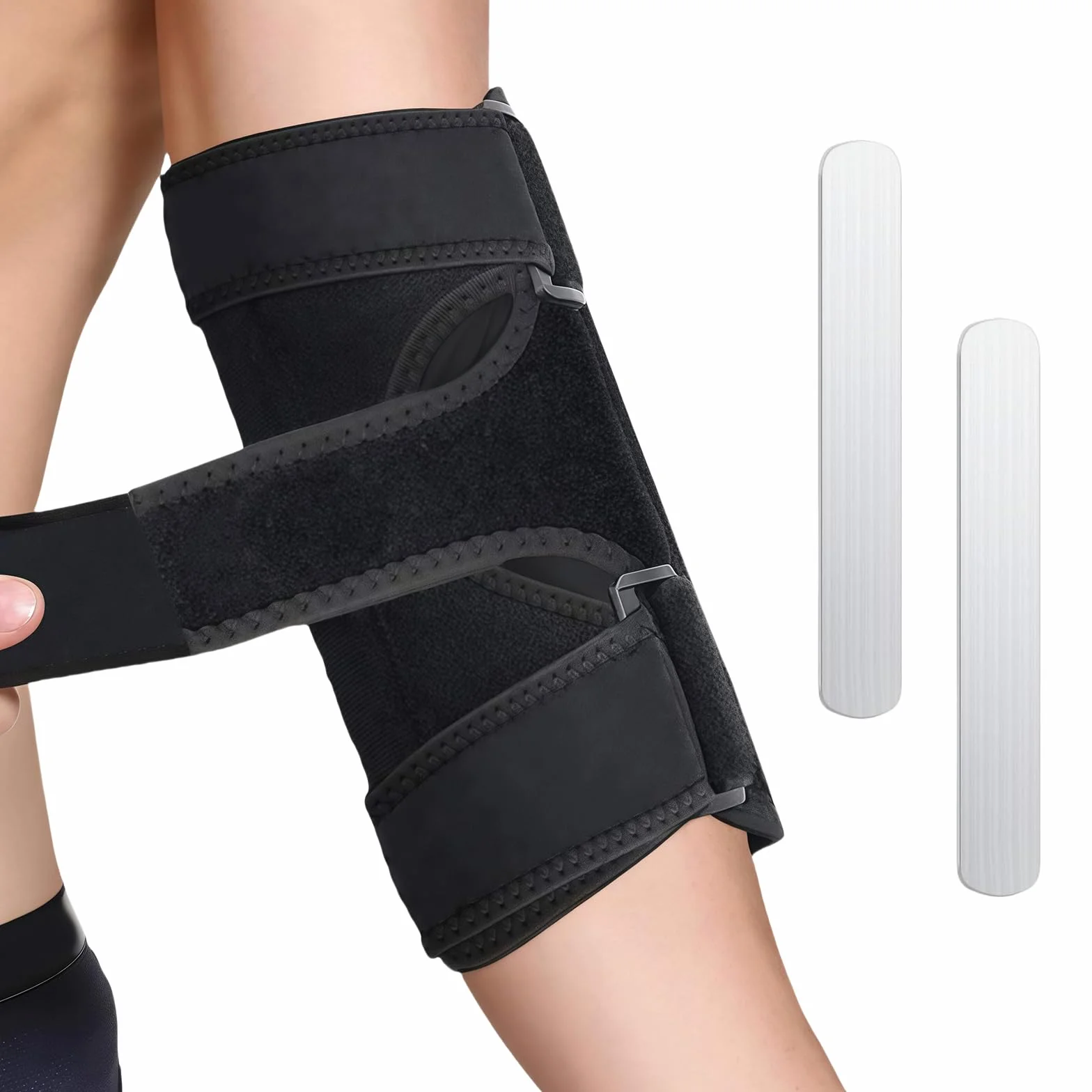 flintronic Tutore per Gomito, Tutore Epicondilite Gomito, con 2 Stecche Metalliche Rimovibili, Tutori Tunnel Cubitale Sindrome, Tutori Gomiti Nervo Ulnare, per Tendinite, Supporto, Slogati, Golf