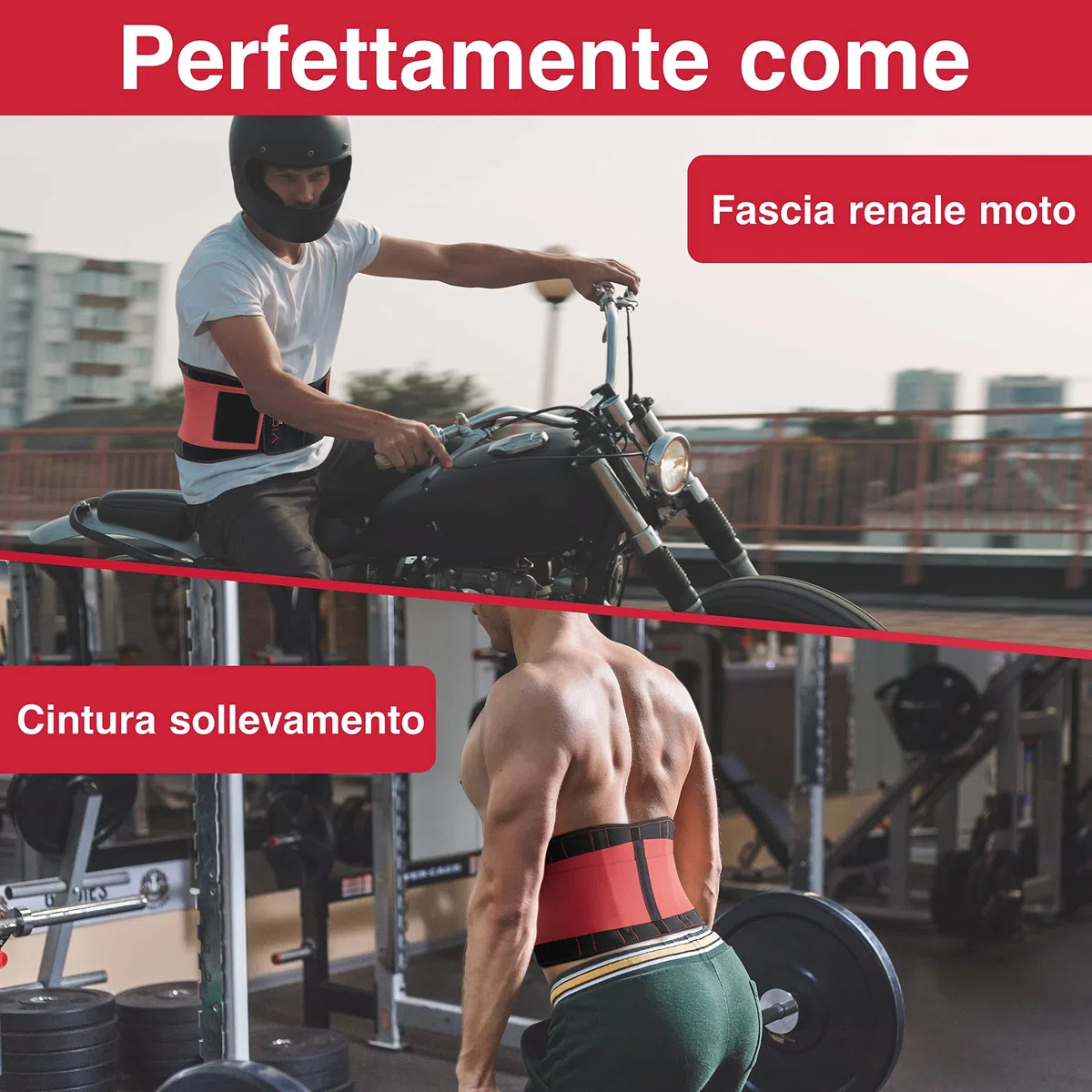 Vigo Sports lavabile in lavatrice, anti-sudore, fascia per la schiena stabilizzante, cintura di supporto unisex