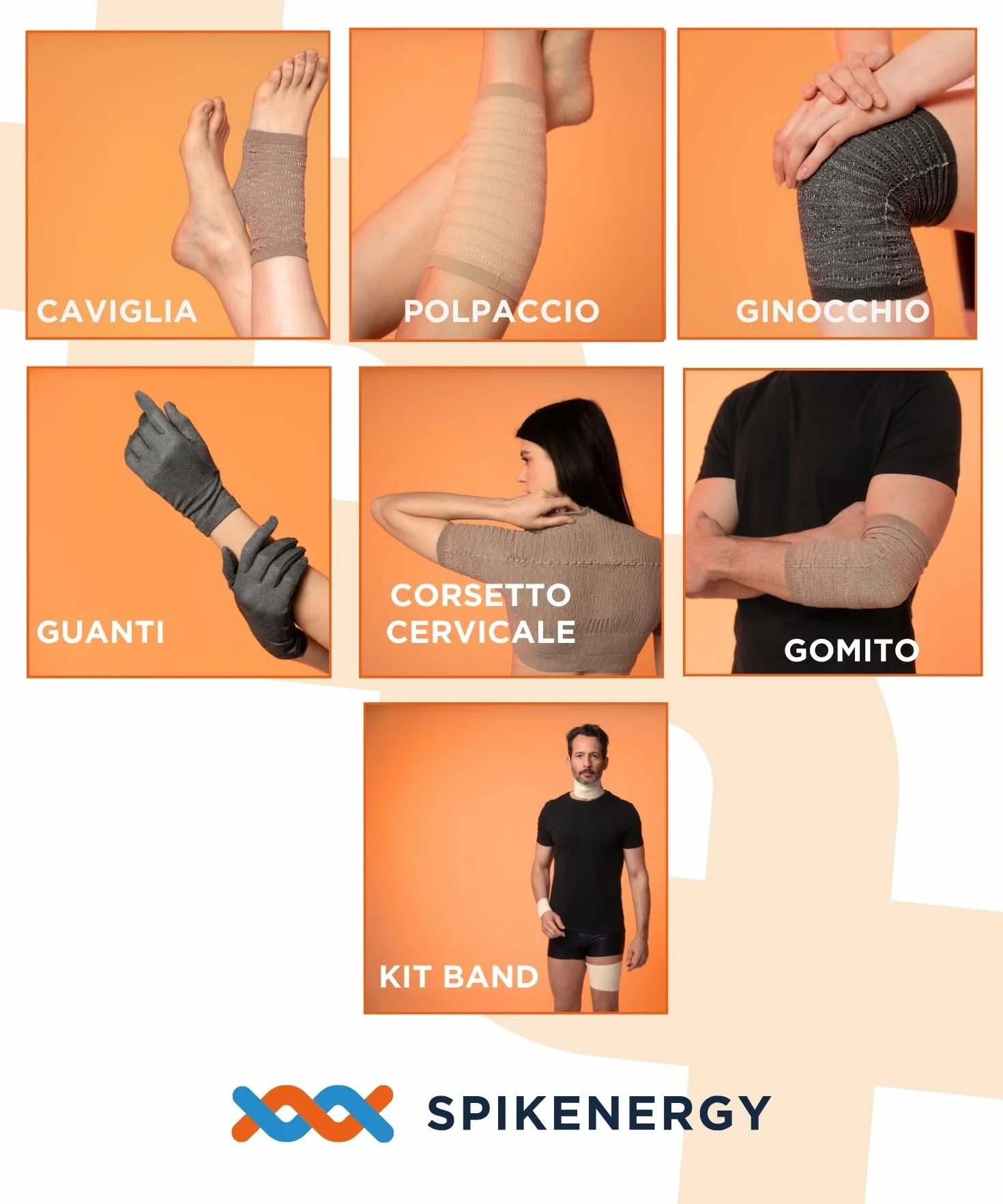 Fascia Elastica Polpaccio Elettro Magnetoterapia - Strappo Muscolare, Circolazione Gambe, Gambe Gonfie, Dispositivo Medico Detraibile - Made in Italy