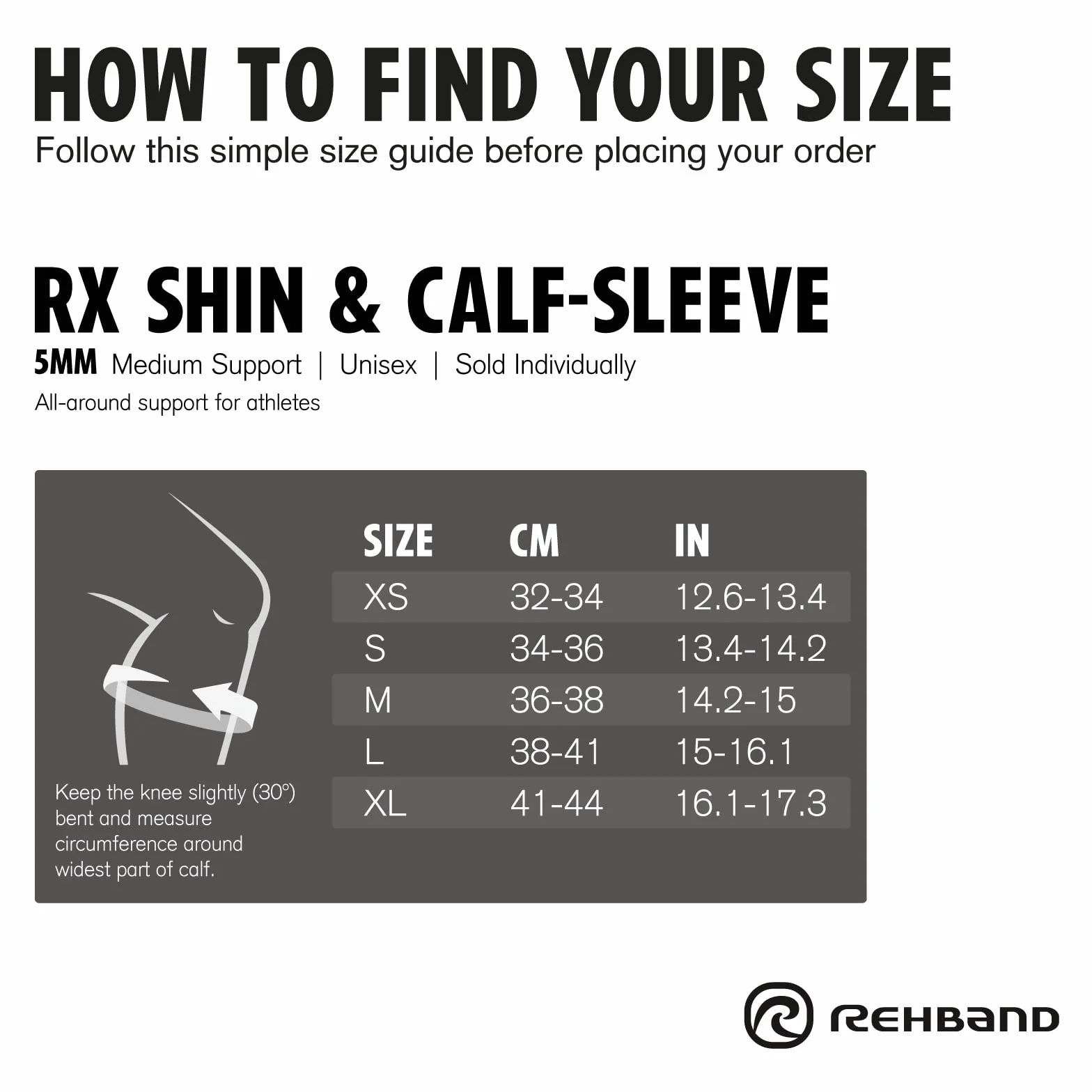 Bendaggio per polpacci in neoprene Rehband 1 pezzo o 1 paio, bendaggio compressivo per polpaccio e stinco, parastinchi per stacchi